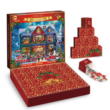 Calendario avventato invernale invernale invernale puzzle 1000 pezzi